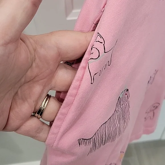 Hanna Andersson Dog Print Dress Sz 130 (8) - Picture 4 of 5